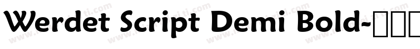 Werdet Script Demi Bold字体转换